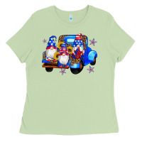 Matcha american flag gnomes truck sunflowers star leopard Ladies Tee - Artiststas