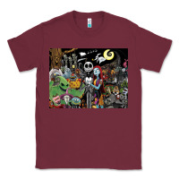 Burgundy nightmare before christmas Classic Tee - FloraArt