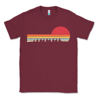 Burgundy Rowing . Retro Style  For Rower Classic Tee - FloraArt
