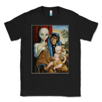 Black alien chimp baby religion conspiracy poster Classic Tee - FloraArt