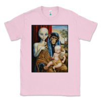 Bubblegum Pink alien chimp baby religion conspiracy poster Classic Tee - FloraArt