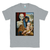 Heather Grey alien chimp baby religion conspiracy poster Classic Tee - FloraArt