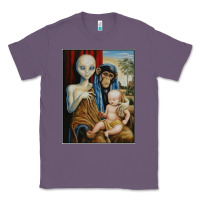 Lavender alien chimp baby religion conspiracy poster Classic Tee - FloraArt