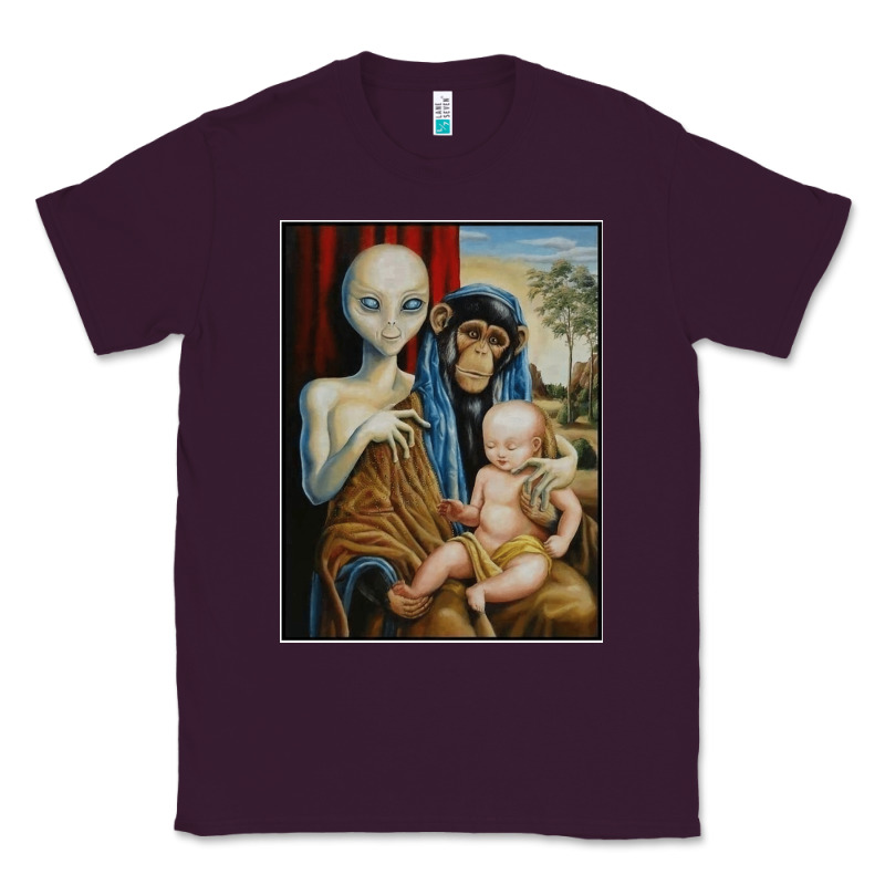 Alien Chimp Baby Religion Conspiracy Poster Classic Tee by FloraArt | Teevron