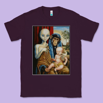Alien Chimp Baby Religion Conspiracy Poster Classic Tee Designed By Floraart
