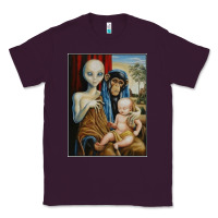 Plum alien chimp baby religion conspiracy poster Classic Tee - FloraArt