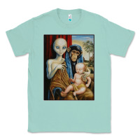 Seafoam alien chimp baby religion conspiracy poster Classic Tee - FloraArt