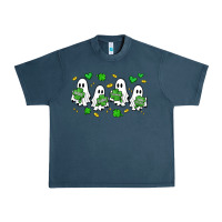 Midnight Navy clover ghostie st.patrick's day Urban Heavy Tee - Artiststas