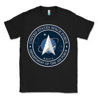 Black Official United States Space Force USSF Military Patch Classic Tee - FloraArt