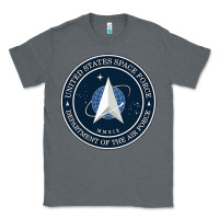 Charcoal Heather Official United States Space Force USSF Military Patch Classic Tee - FloraArt