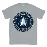 Heather Grey Official United States Space Force USSF Military Patch Classic Tee - FloraArt