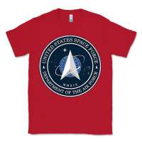 Red Official United States Space Force USSF Military Patch Classic Tee - FloraArt