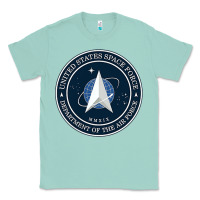 Seafoam Official United States Space Force USSF Military Patch Classic Tee - FloraArt