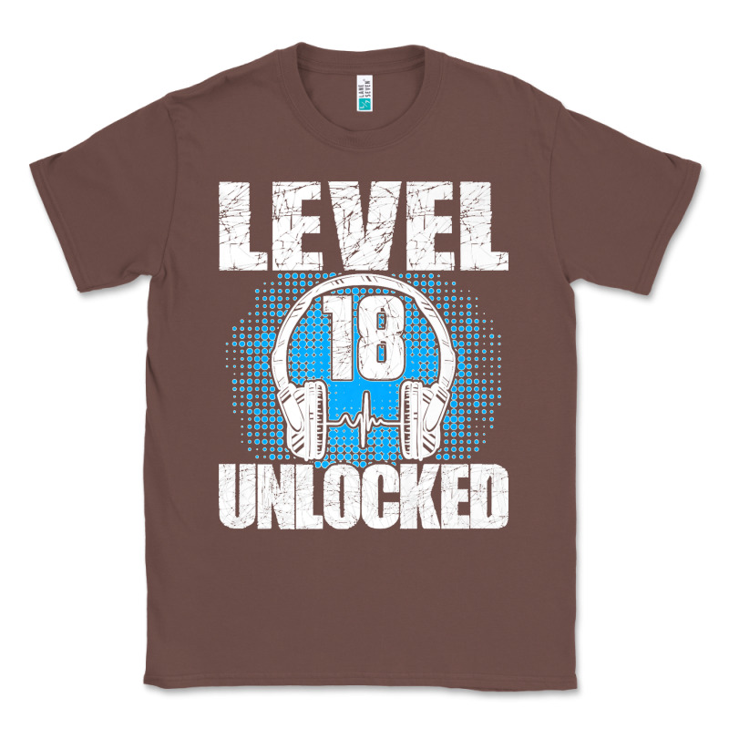 Level 18 Unlocked Birthday 18 Years Gamer Premium T Shirt Classic Tee by FloraArt | Teevron