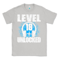 Moon Dust Level 18 Unlocked Birthday 18 Years Gamer Premium T Shirt Classic Tee - FloraArt