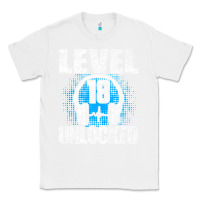 White Level 18 Unlocked Birthday 18 Years Gamer Premium T Shirt Classic Tee - FloraArt