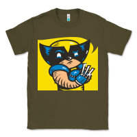 Army Green snikt i, wolverine Classic Tee - FloraArt
