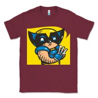 Burgundy snikt i, wolverine Classic Tee - FloraArt