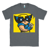 Charcoal Heather snikt i, wolverine Classic Tee - FloraArt