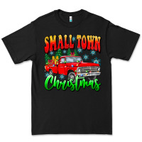 Black Small town Christmas Premium Tee - CowhideDigitalArt