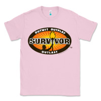 Bubblegum Pink Survivor Outwit, Outplay, Outlast Classic Tee - FloraArt