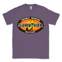 Lavender Survivor Outwit, Outplay, Outlast Classic Tee - FloraArt
