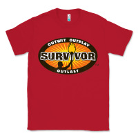 Red Survivor Outwit, Outplay, Outlast Classic Tee - FloraArt
