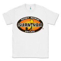 White Survivor Outwit, Outplay, Outlast Classic Tee - FloraArt