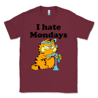 Burgundy i hate monday Classic Tee - FloraArt