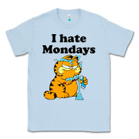 Dusty Blue i hate monday Classic Tee - FloraArt