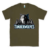 Army Green timberwolves Classic Tee - FloraArt