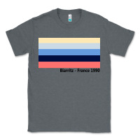 Charcoal Heather biarritz france 1990 Classic Tee - FloraArt