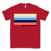 Red biarritz france 1990 Classic Tee - FloraArt