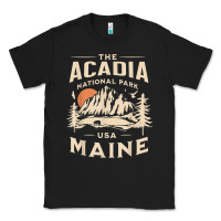 Acadia National Park Maine Nature Hike Outdoors Vintage T Shirt Classic Tee | Teevron