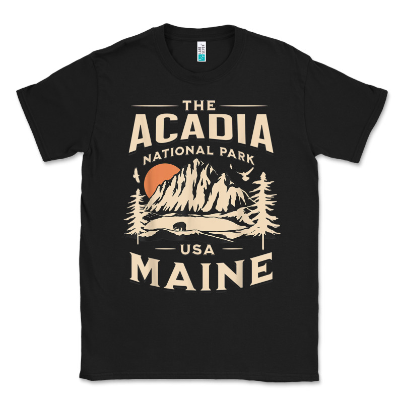 Acadia National Park Maine Nature Hike Outdoors Vintage T Shirt Classic Tee by ArtMosaic | Teevron