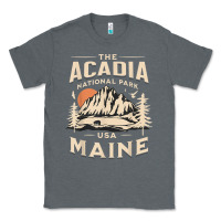 Charcoal Heather acadia national park maine nature hike outdoors vintage t shirt Classic Tee - ArtMosaic