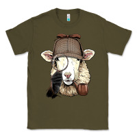 Army Green Detective Sheep Lamb Spy Investigator Farmer Sheep Lover 53 Classic Tee - ArtMosaic