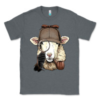 Charcoal Heather Detective Sheep Lamb Spy Investigator Farmer Sheep Lover 53 Classic Tee - ArtMosaic