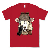 Red Detective Sheep Lamb Spy Investigator Farmer Sheep Lover 53 Classic Tee - ArtMosaic