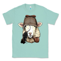 Seafoam Detective Sheep Lamb Spy Investigator Farmer Sheep Lover 53 Classic Tee - ArtMosaic
