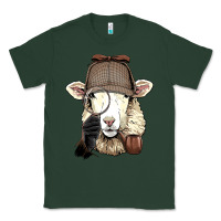 Sports Green Detective Sheep Lamb Spy Investigator Farmer Sheep Lover 53 Classic Tee - ArtMosaic