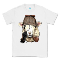 White Detective Sheep Lamb Spy Investigator Farmer Sheep Lover 53 Classic Tee - ArtMosaic