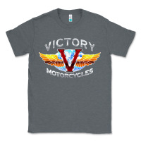 Charcoal Heather Victory Motorcycles Classic Tee - ArtMosaic