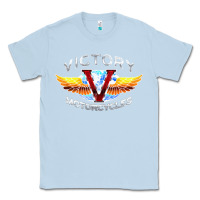 Dusty Blue Victory Motorcycles Classic Tee - ArtMosaic