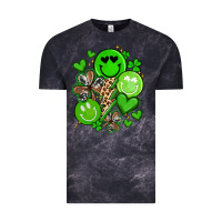 Cloud Black st patrick's day green smile Vintage Tee - Artiststas