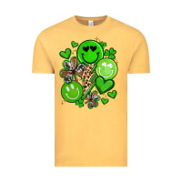 Vintage Mustard st patrick's day green smile Vintage Tee - Artiststas