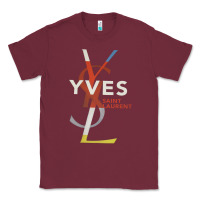 Burgundy yvessaintlaurent Classic Tee - ArtMosaic