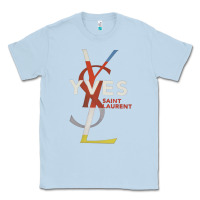 Dusty Blue yvessaintlaurent Classic Tee - ArtMosaic