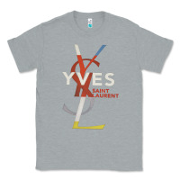Heather Grey yvessaintlaurent Classic Tee - ArtMosaic