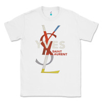 White yvessaintlaurent Classic Tee - ArtMosaic